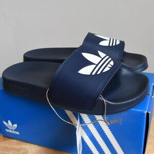 BLUE ADIDAS SLIDES